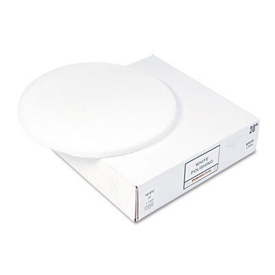 Premiere Pads 12 Polishing Floor Pad, White, 5/Carton (BWK 4012WHI)