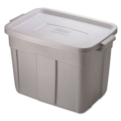 Rubbermaid® Roughneck® Roughtote® Storage Box, 18 gallon, Gray/Black
