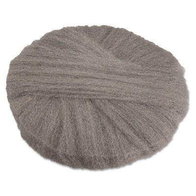 Global Material Radial Steel Wool Pads, 18 x 14, Grade #1, 12 pads/case