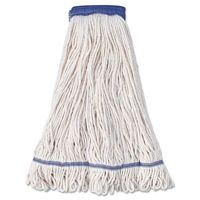 UNISAN® Cotton/Synthetic Blend Super Loop Mop Head, White, 12/Case