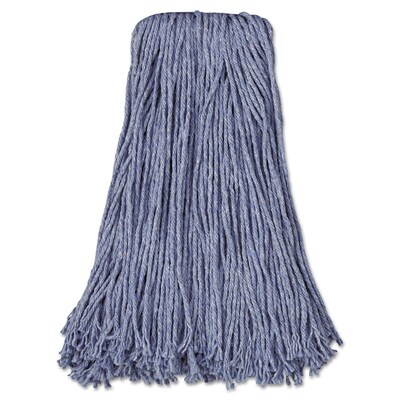 UNISAN® 2024 Cotton/Synthetic Blend Cut End Mop Head, Blue, 12/PK