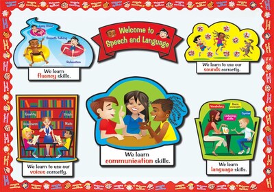 Super Duper® Bulletin Board Set, Welcome to Speech and Language, 6/Set