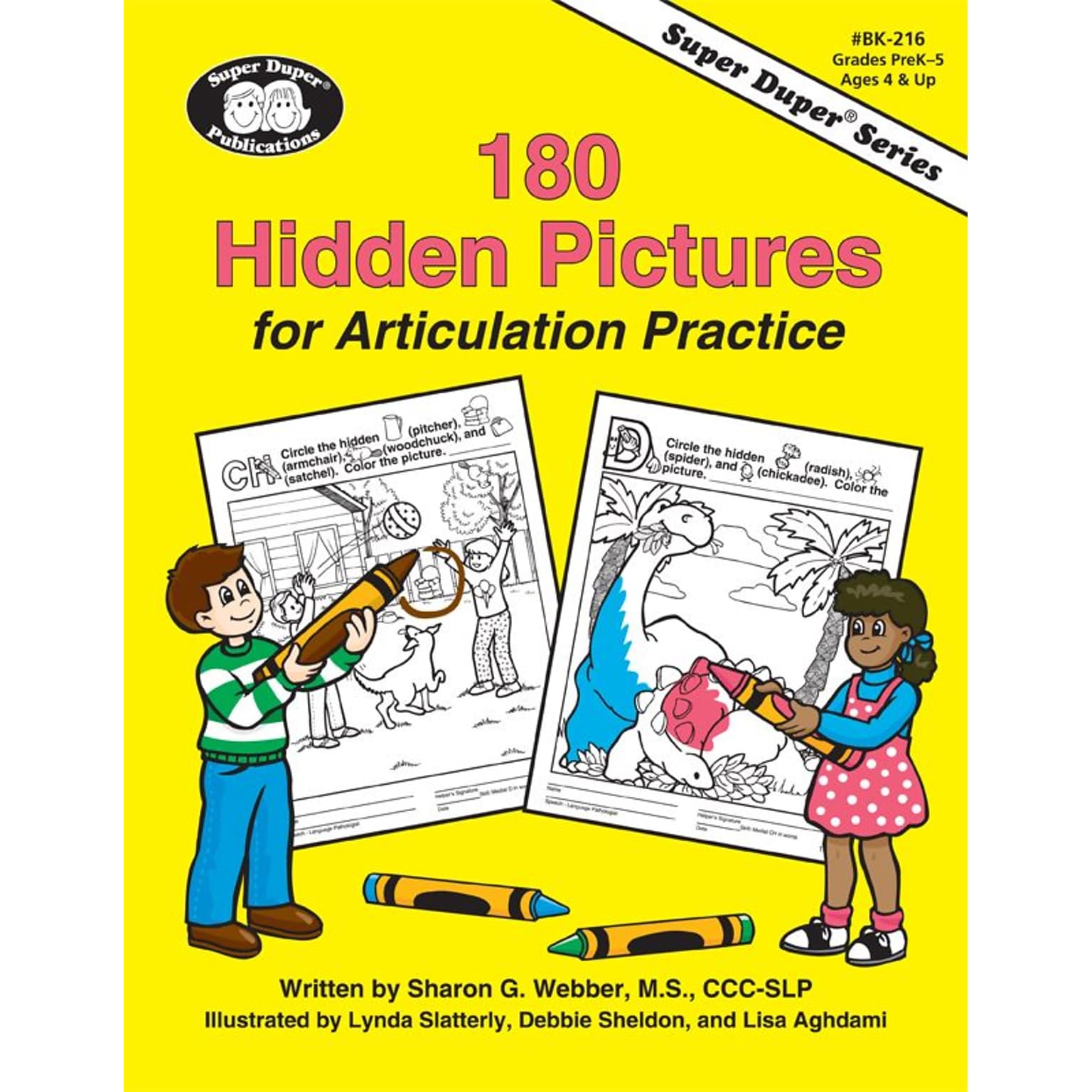 Super Duper® 180 Hidden Pictures for Articulation Practice Book