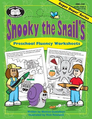 Super Duper® Snooky The Snails™ Preschool Fluency Worksheets, Grades PreK-3