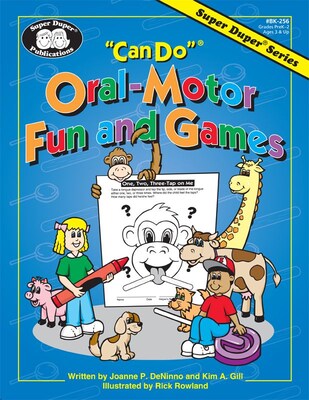 Super Duper® Can Do® Oral-Motor Fun and Games Sheets and Card Book, Grades PreK-2