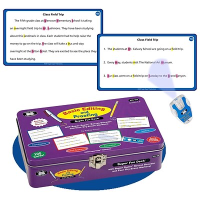 Super Duper® Basic Proofing & Editing Super Fun Deck® Cards With Secret Decoder