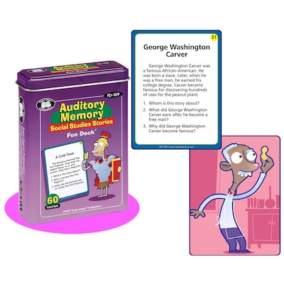 Super Duper® Auditory Memory Social Studies Stories Fun Deck Cards