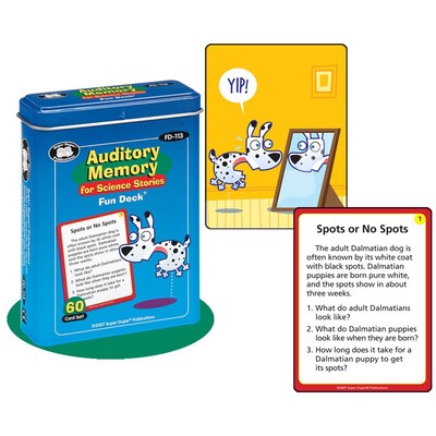 Super Duper® Auditory Memory For Science Stories Fun Deck Cards