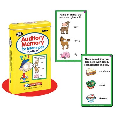 Super Duper® Auditory Memory For Inferences Fun Deck Cards