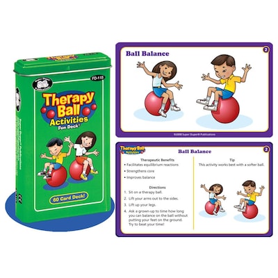 Super Duper® Therapy Ball Activities Fun Deck Cards (FD115)