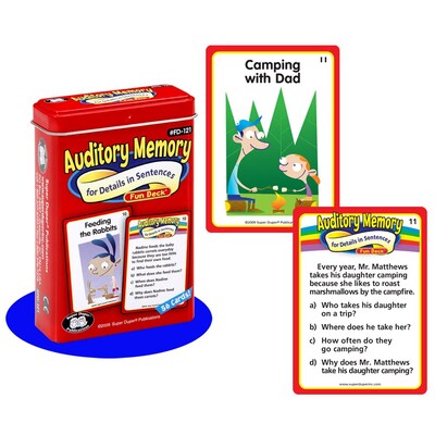 Super Duper Auditory Memory For Details in Sentences Fun Deck Cards