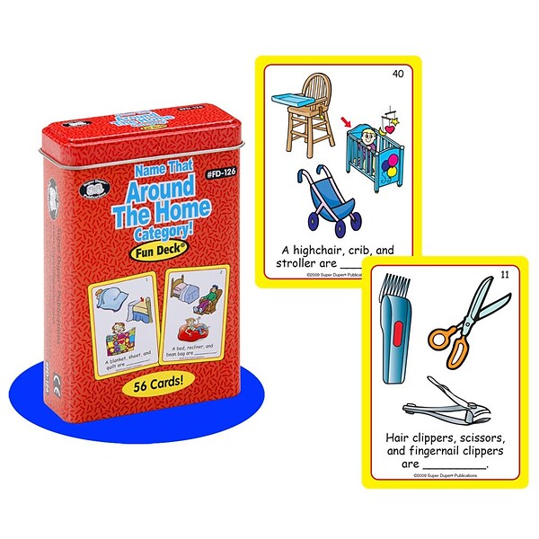 Super Duper® Name That Around the Home Category! Fun Deck Cards