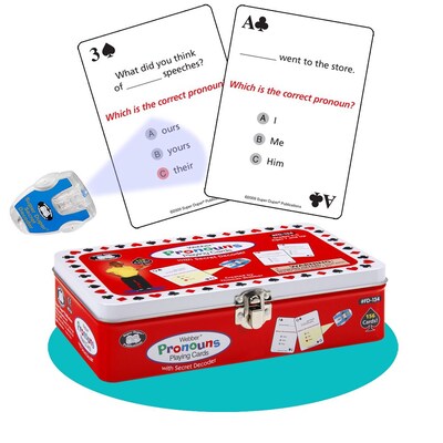 Super Duper® Webber® Pronouns Playing Cards With Secret Decoder