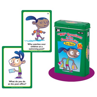 Super Duper® WH Questions in the Community Fun Deck Cards