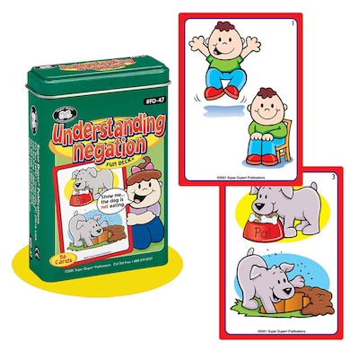 Super Duper® Understanding Negation Fun Deck® Cards