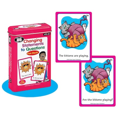 Super Duper® Changing Statements to Questions Fun Deck Cards