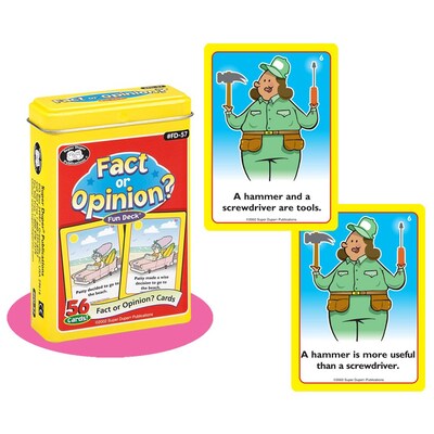 Super Duper® Fact or Opinion? Fun Deck Cards