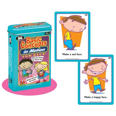 Super Duper® Basic Concepts in Motion Fun Deck Cards