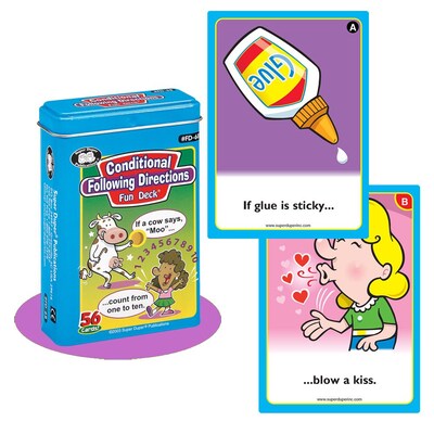 Super Duper® Conditional Following Directions Fun Deck Cards
