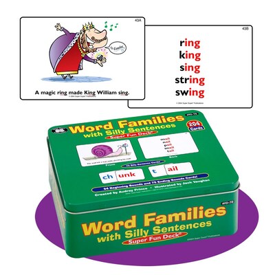 Super Duper Word Families With Silly Sentences Super Fun Deck Cards