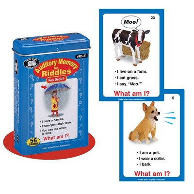 Super Duper® Auditory Memory For Riddles Fun Deck Cards
