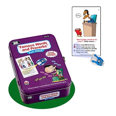 Super Duper® Famous Words and Proverbs Super Fun Deck® Cards With Secret Decoder
