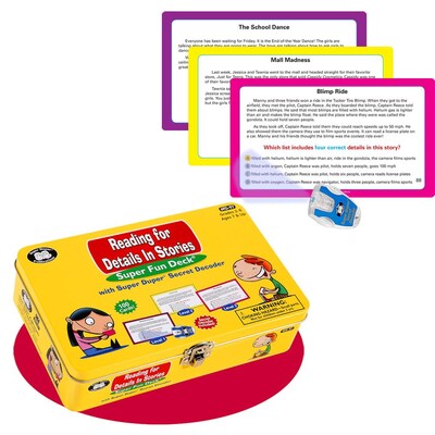 Super Duper Reading For Details in Stories Super Fun Deck Cards With Secret Decoder