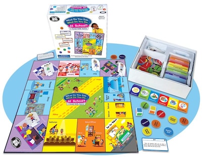 Super Duper® What Do You Say . . . What Do You Do . . . ® At School? Social Skills Game Board