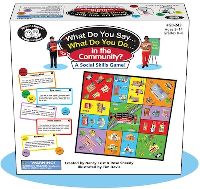 Super Duper® What Do You Say...What Do You Do...® In the Community? Social Skills Game Board