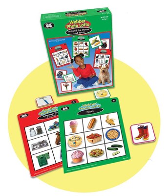 Super Duper® Webber® Around the Home and Food Photo Lotto Game Board