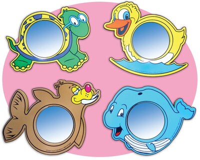 Super Duper® Animal Foam Mirrors, Grades PreK and Up, 4/Pk