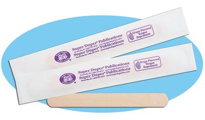 Super Duper® Flavored Tongue Depressors, Grape, 50/Pack