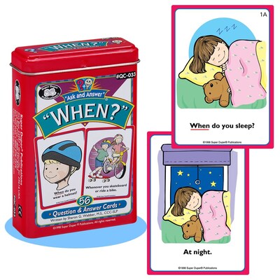 Super Duper® Ask and Answer® When Cards