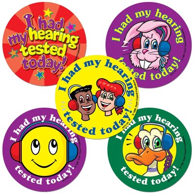 Super Duper® Hearing Tested Assortment Stickers, 100/Roll