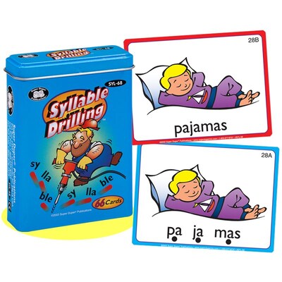 Super Duper Syllable Drilling Fun Deck Cards