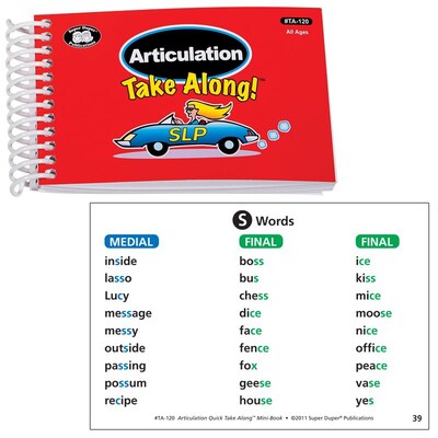 Super Duper Articulation Quick Take Along Mini-Book, All Ages