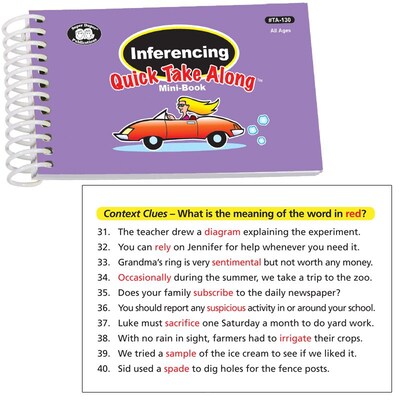 Super Duper® Inferencing Quick Take Along Mini Book, All Ages