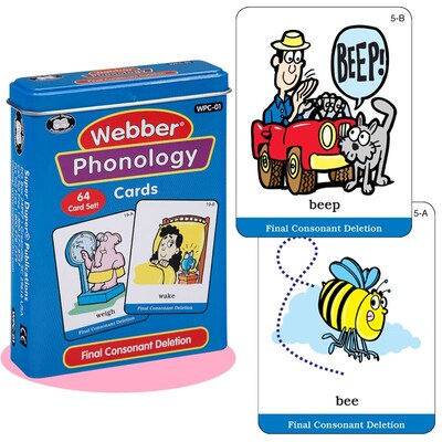 Super Duper Webber Final Consonant Deletion Phonology Deck Cards (WPC01)