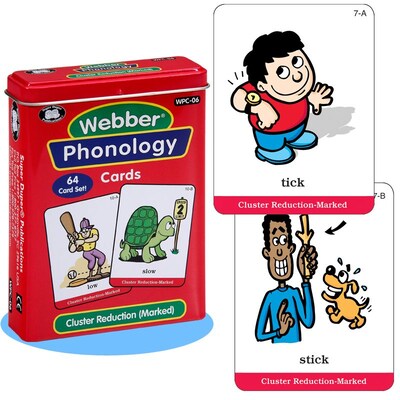 Super Duper Webber Cluster Reduction Red Marked Phonology Deck Cards (WPC06)