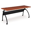 Balt Chi Flipper 60 Wood/PVC Seminar Table With Black Frame, Cherry