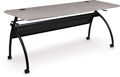 Balt Chi Flipper 60 Wood/PVC Seminar Table With Black Frame, Gray Nebula