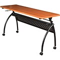 Balt Chi Flipper 72x 20 Wood/PVC Seminar Table With Black Frame, Cherry