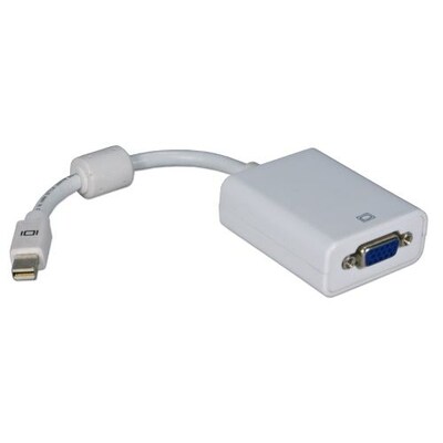 QVC® Mini Displayport to VGA Cable Adapter; White