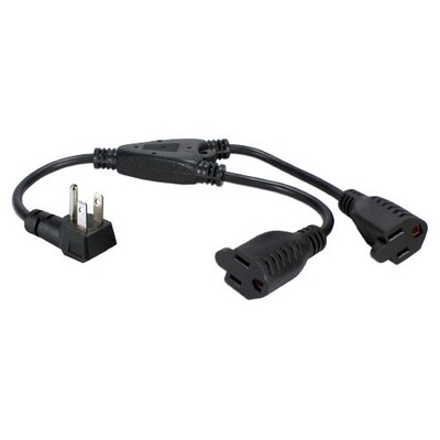 QVS® OutletSaver 1.33' AC Power Splitter Adapter