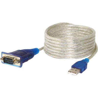 Sabrent® 6 USB 2.0 to DB-9 RS-232 Serial Adapter Cable; Blue