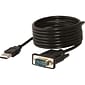 Sabrent® 6' USB 2.0 to 9-pin DB-9 RS-232 Serial Adapter Cable; Black