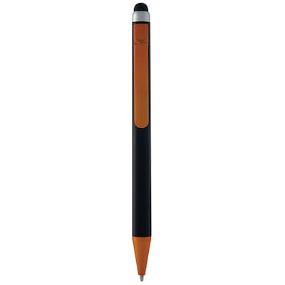 Monteverde S-105 Click Action One-Touch Ballpoint Pen With Top Stylus, Orange, 2/Pack (MV36033)