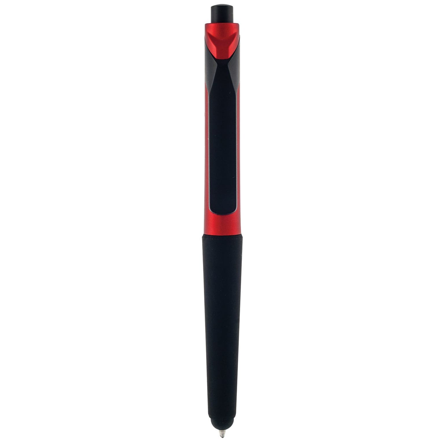 Monteverde S-106 Clip Action One-Touch Ballpoint Pen With Front Stylus, Red, 2/Pack (MV36039)