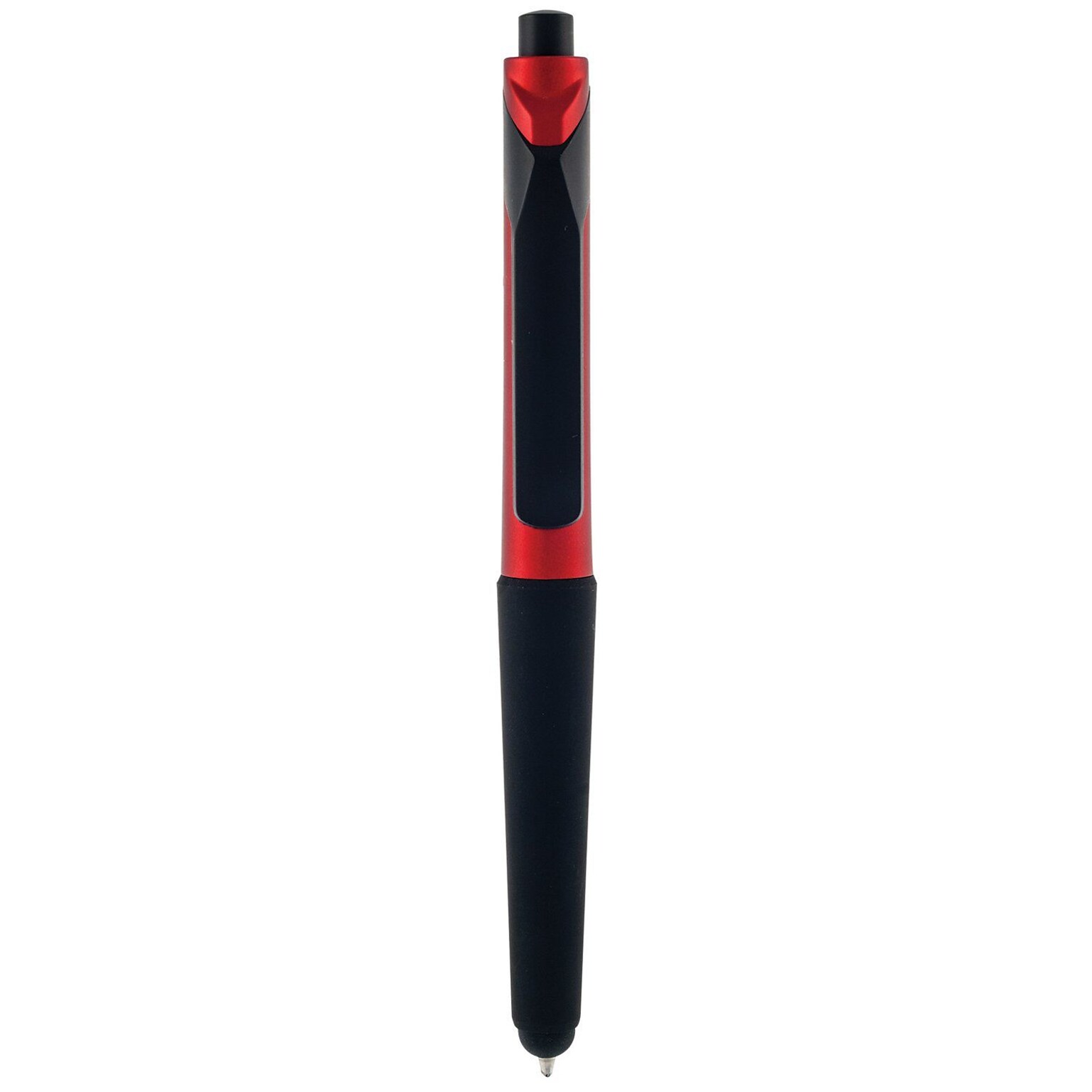 Monteverde S-106 Clip Action One-Touch Ballpoint Pen With Front Stylus, Red, 2/Pack (MV36039)