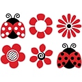 Baker Creek 5 1/2 x 5 1/2 Decorative Accents, Ladybugs & Posies, 36/pk